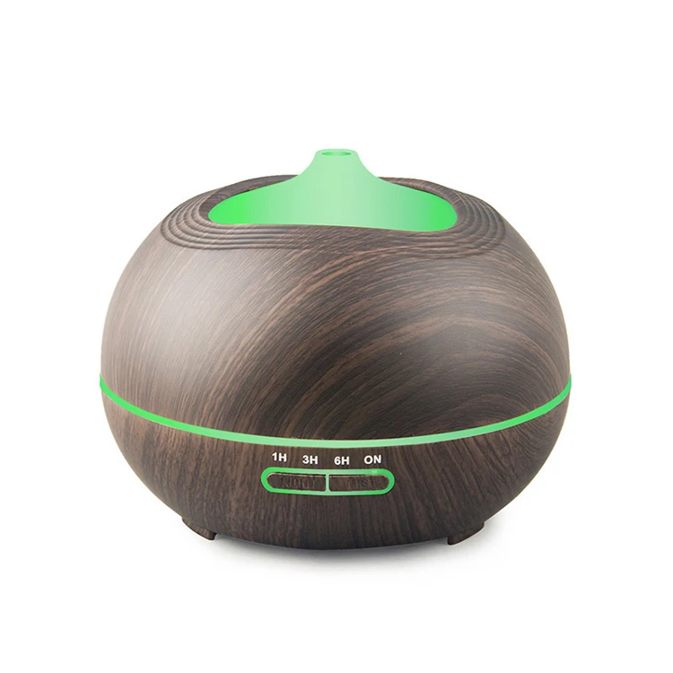 Manufacturer Wholesale Portable Colorful LED Light Air Humidifier Wood Grain Household Mini 400 ml diffuser humidifier