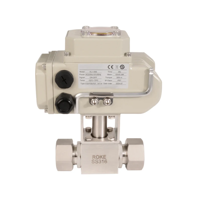 Electric 4-20m Ball Valve Actuator 3-way 316 Stainless Steel Motorized Valve Actuator Motor Operated Valve