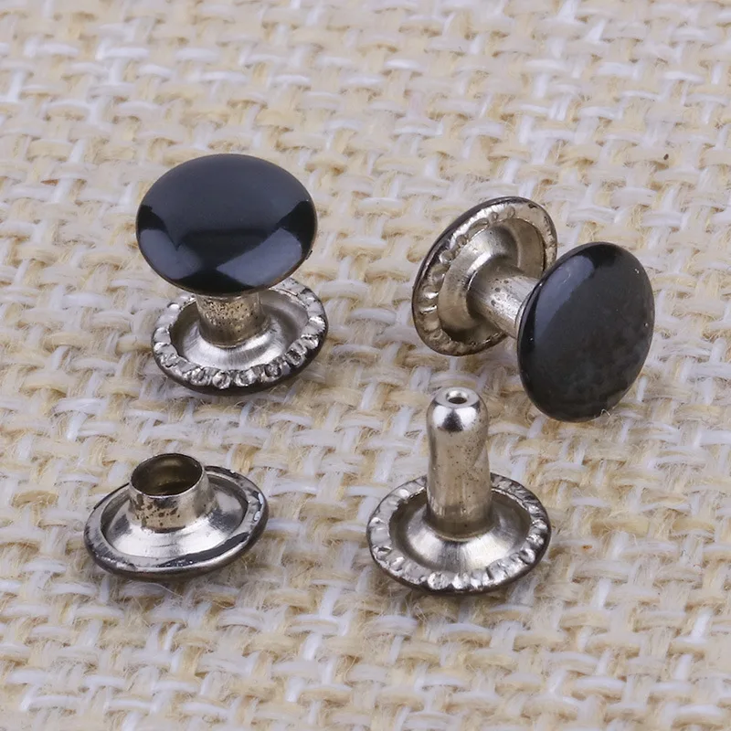 China Custom Engraved PopularRound Logo 8mm Rose Gold Metallic Antique Brass Copper Nickel Aluminum Metal Garment Rivets