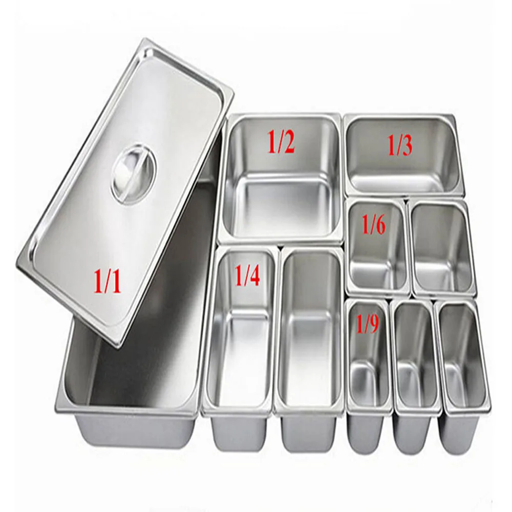 Wholesale Stainless Steel GN Pan Multi Standard size stainless steel Gastronorm food container GN Pan