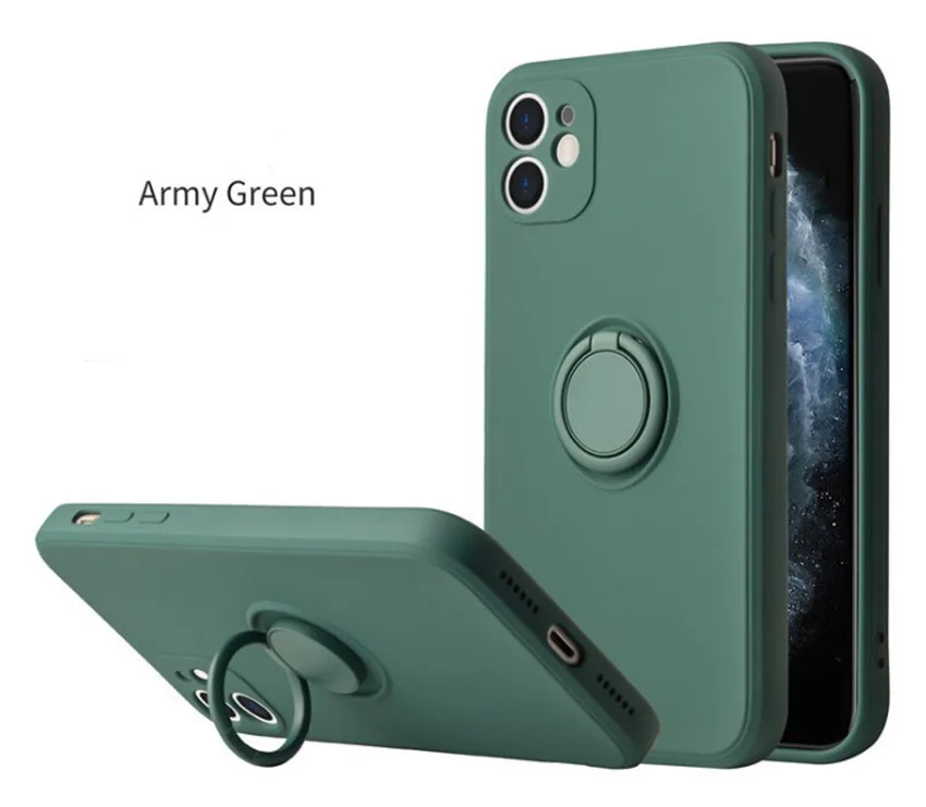 
Чехол для iPhone 12, силиконовый чехол для телефона, лидер продаж, чехол для iPhone с кольцом на палец 