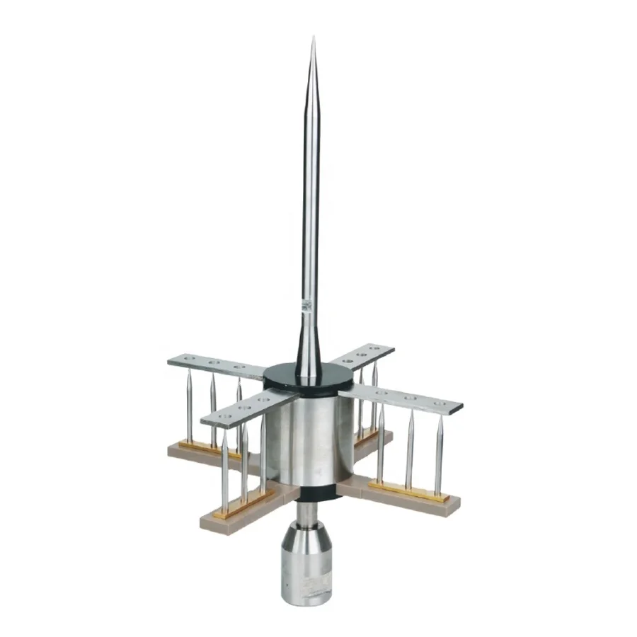 Lightning protection system advance pre discharge steel angle tower lightning rods