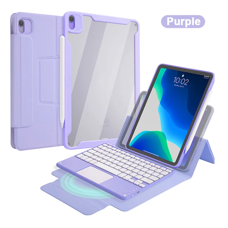 Магнитный съемный прозрачный чехол с клавиатурой для iPad Air 4 10,9 дюйма для iPad Pro 11 чехол для кейса 2021 2020 2018