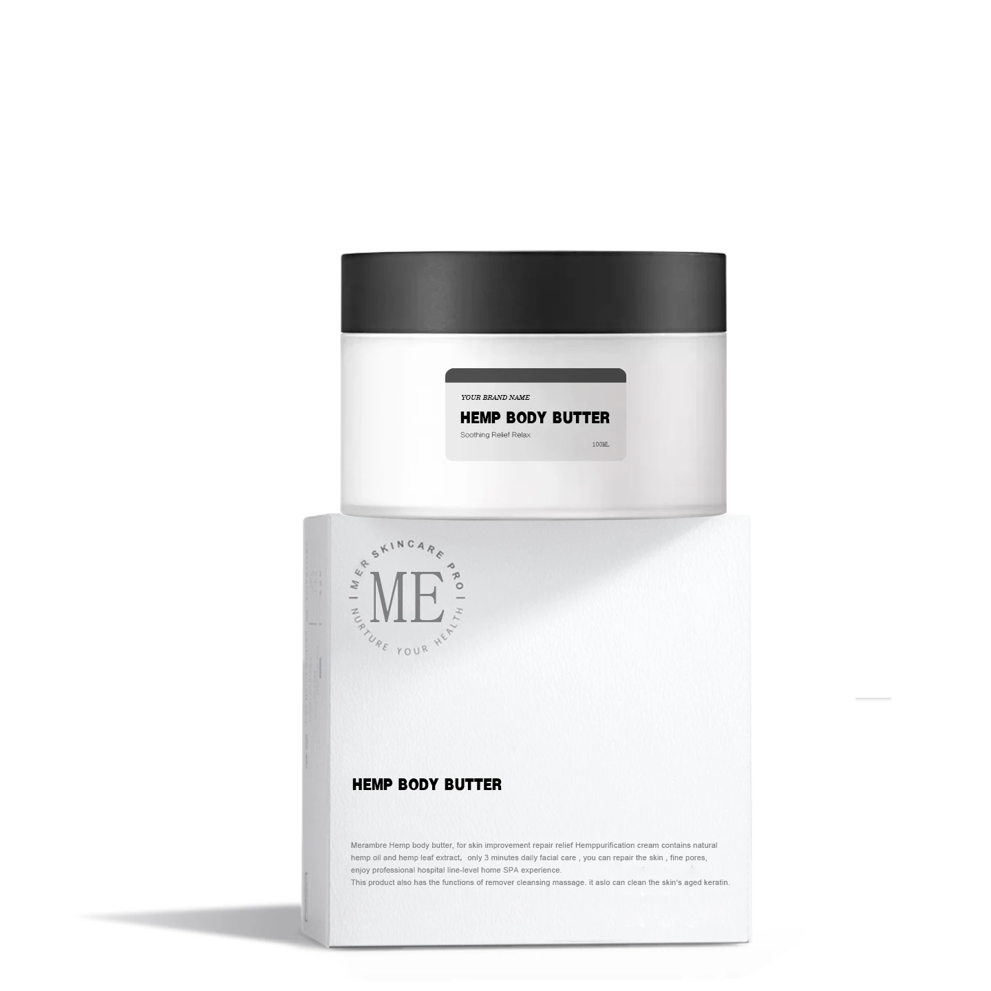 OEM частная торговая марка, оптовая продажа, успокаивающее средство для релаксации, масло ши, баночка для маслом, крем для тела с маслом