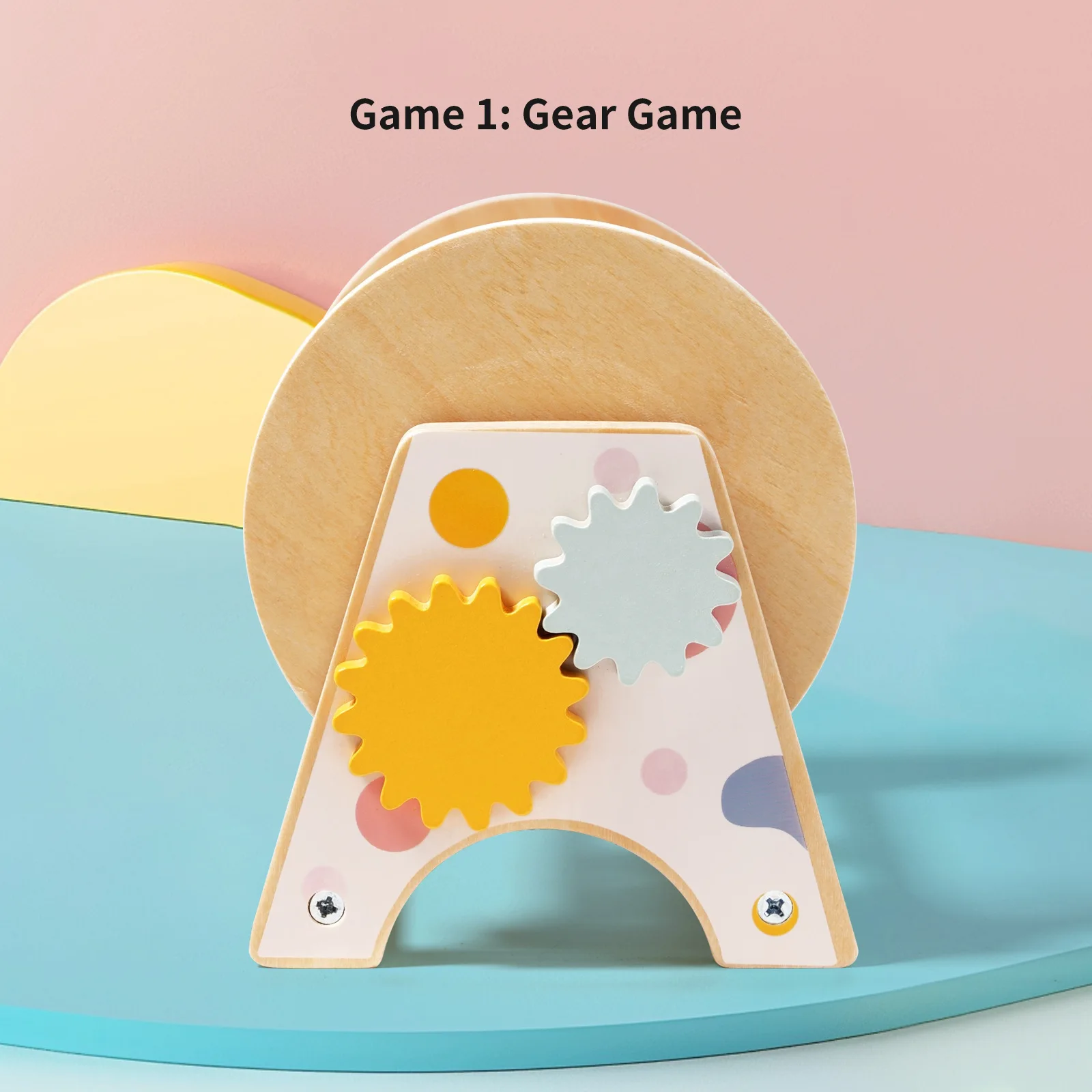 3 in 1 Montessori Rolling Drum Early Learning Infants Wooden Toys Montessori Baby Toys Play Kit Toy for 6-12Months Toddlers