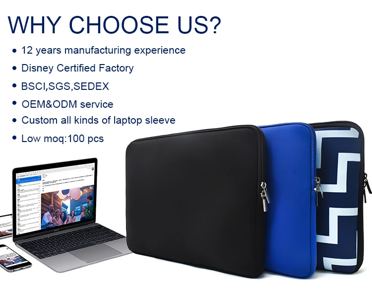 Multifunction tablet case cover soft 13 inch neoprene laptop sleeve shockproof waterproof message bag cute laptop pouch