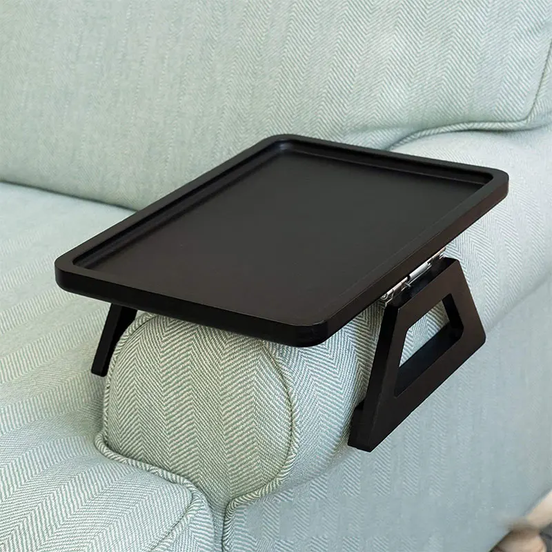Couch Arm Tray Table Smatdecis Sofa Arm Clip Table,Armrest Tray Table Suitable for Home Drinks/Fast Food/Fruit Etc, Large Size M