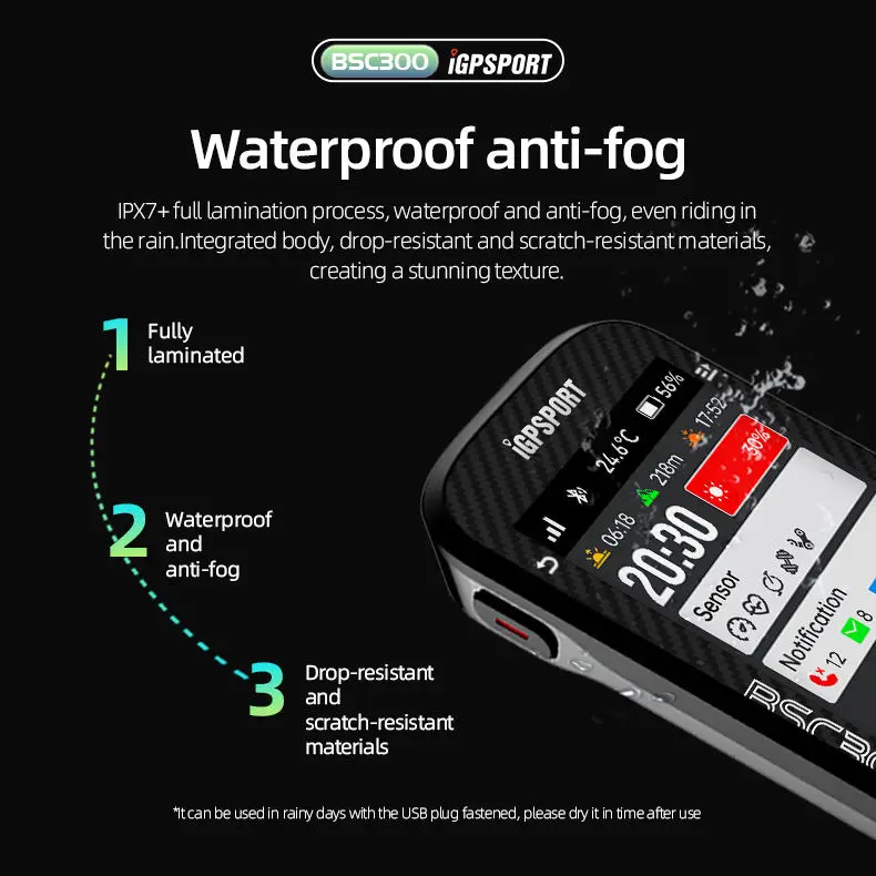IGPSPORT BSC300 GPS Portuguese Russian ANT+ Cycling Bike Computer Waterproof Bicycle Sensor Group Odometer
