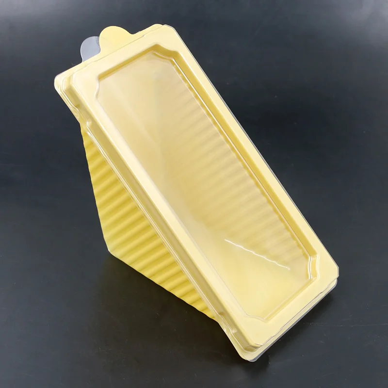 Wholesale triangle  Disposable Clear black Sandwich Packaging Boxes Plastic Sandwich Containers