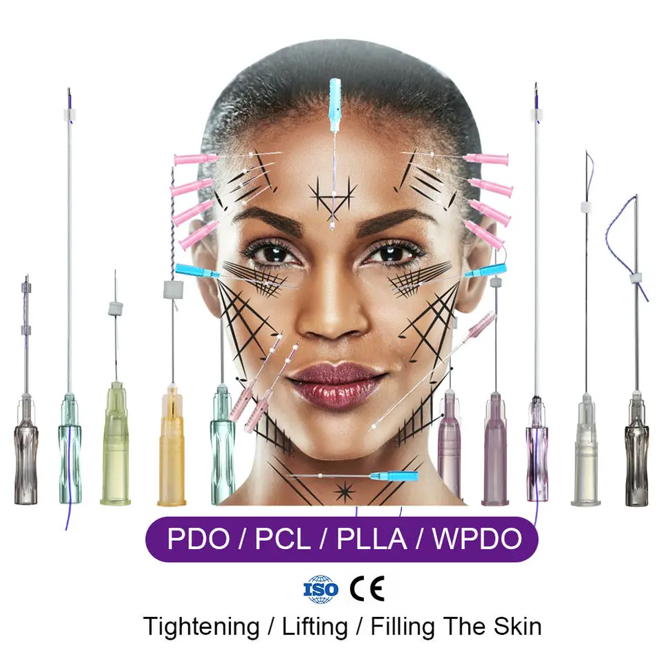 Korea V Lifting Nose Mono 3d 4d 6d 8d Face Lifting Thread Pdo Plla Pcl Cog Threads