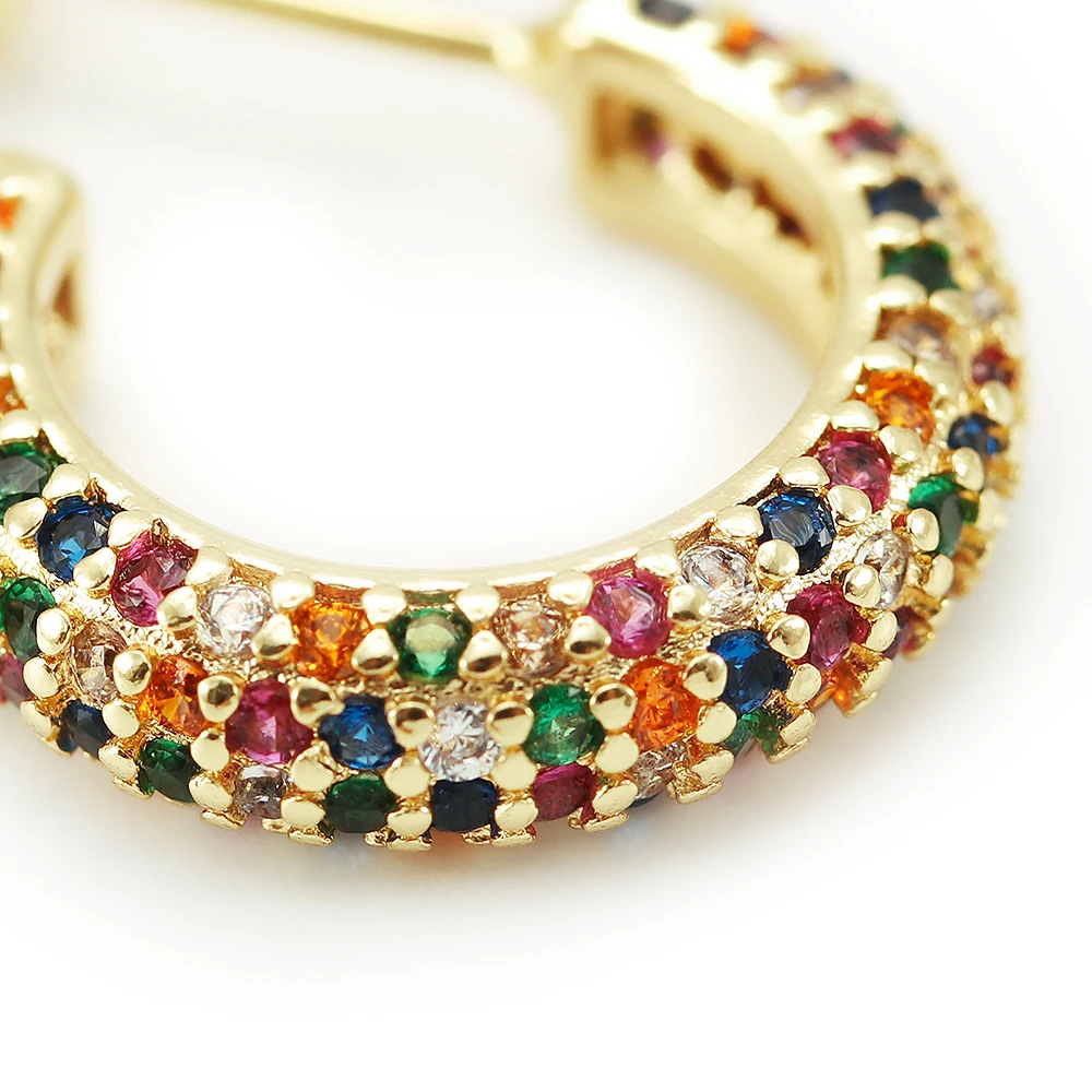 New design simple cz stud earrings hot sale fashion earrings 2019