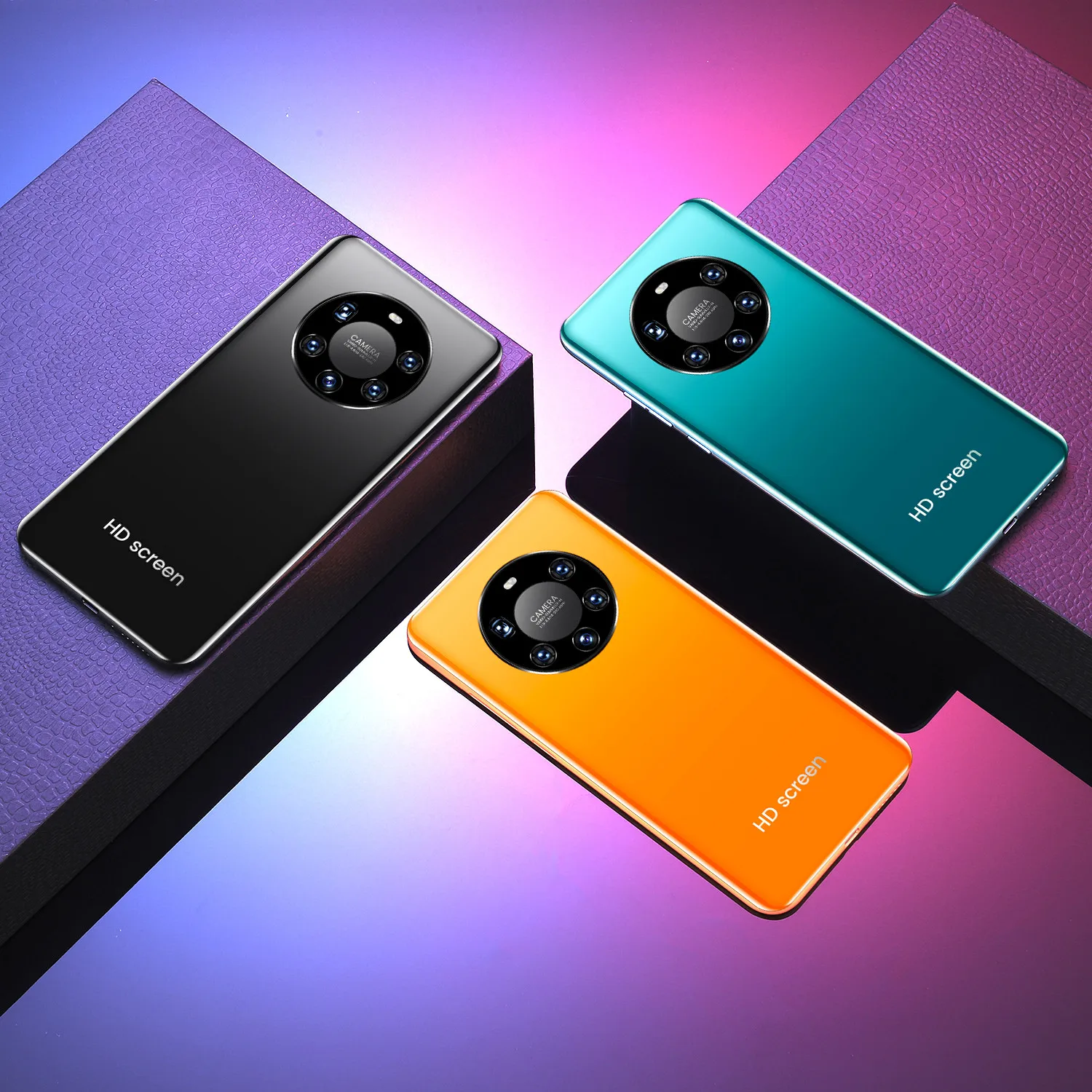 Wholesale OEM M40 Telephone 6.5 inch Smartphone 12GB+512GB Full Screen Mobile Phone Finger/Face Unclock Smart Phone