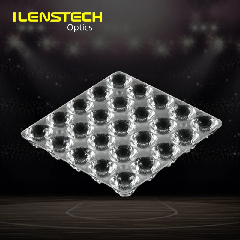 ilenstech ilens648 optical 75mm square streetlight led module lens 5x5 truck headlight lens