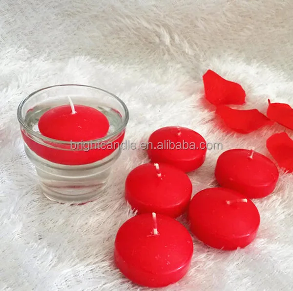 Wholesale hot sale red scented floating candle gift set