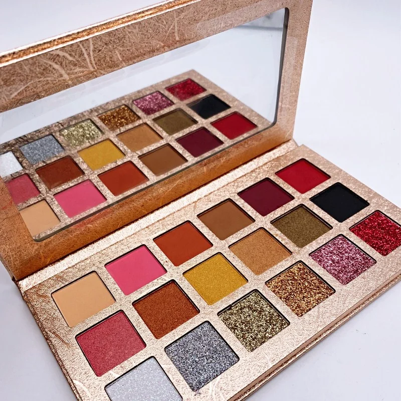 
High Pigment No logo Eyeshadow Palette OEM 15 30 Shades Custom Color Eyeshadow Palette 