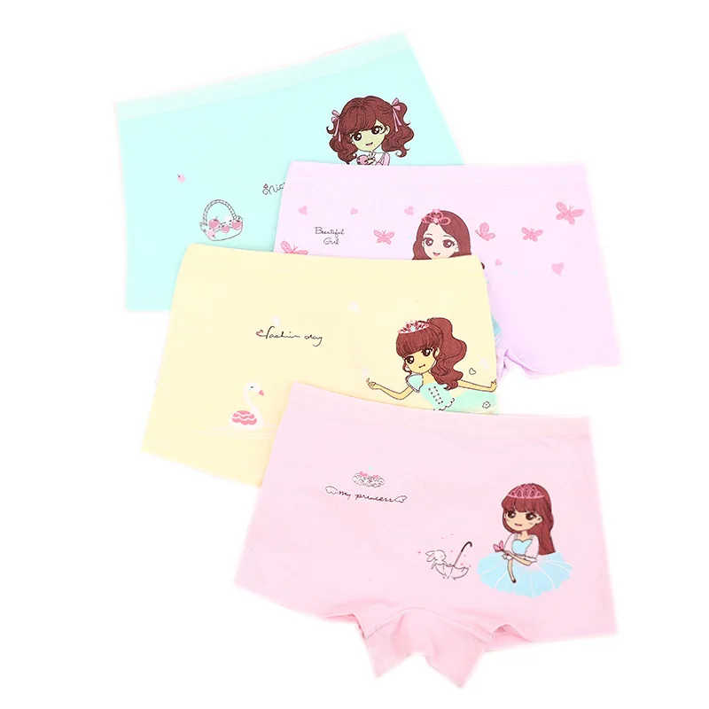 
New style 1-11years old baby girls cotton cartoon boxers underwear wholesale 