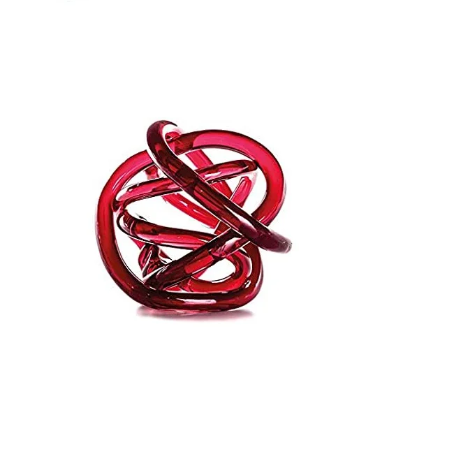 Custom Modern Art Crystal Glass Ornament for Wholesale High Quality Handmade Decorative Craft Glass Knot with Unique Design