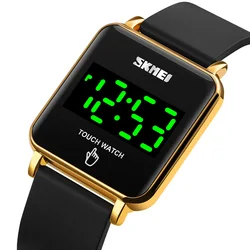 2022 SKMEI 1744 Touch Screen Led Watch Instructions Stainless Steel Men Sport Digital Led Watches