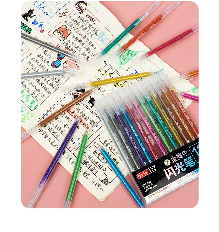 2022 Promotion and Gel Pen  0.7mm 60/100 Multicolor Gel Pen Art Set Can Monochrome and multicolor options