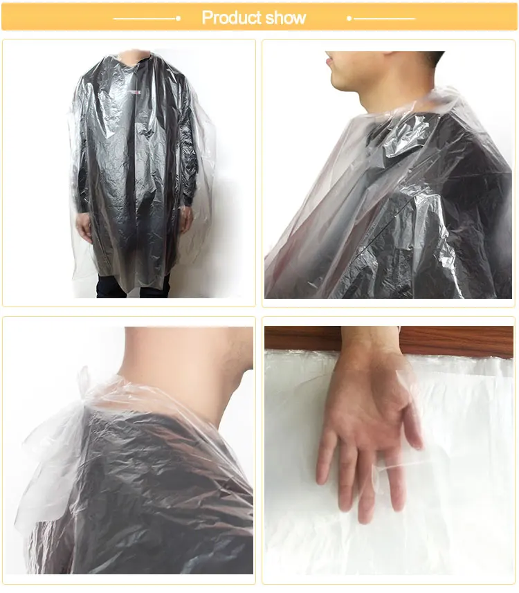 New Arrival Professional Pe Disposable Hair Cape