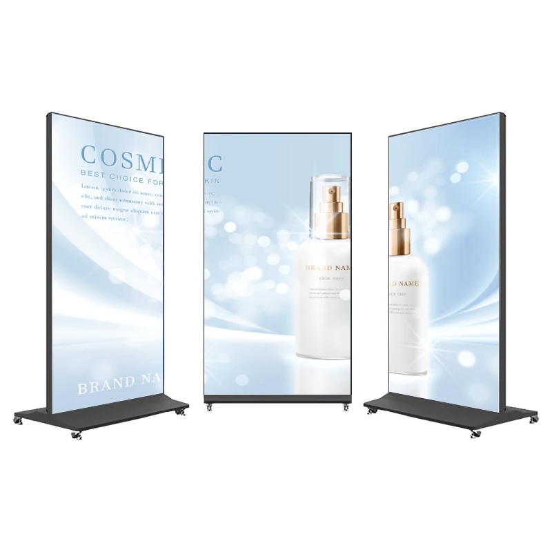 Advertising digital signage LCD digital marketing advertising 75 86 98 inch floor stand advertising lcd screen display
