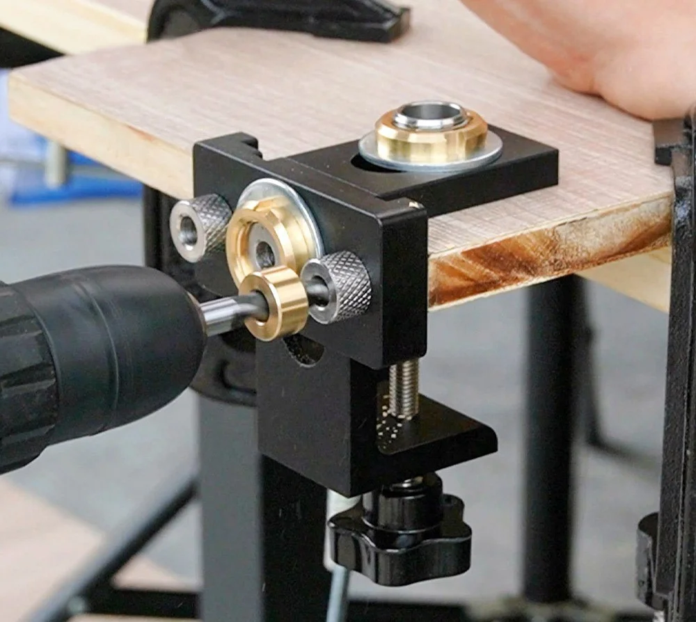 3 in 1 Adjustable Doweling Jig Position Furniture Wood Hole for Drilling Guide Locator Puncher Tools