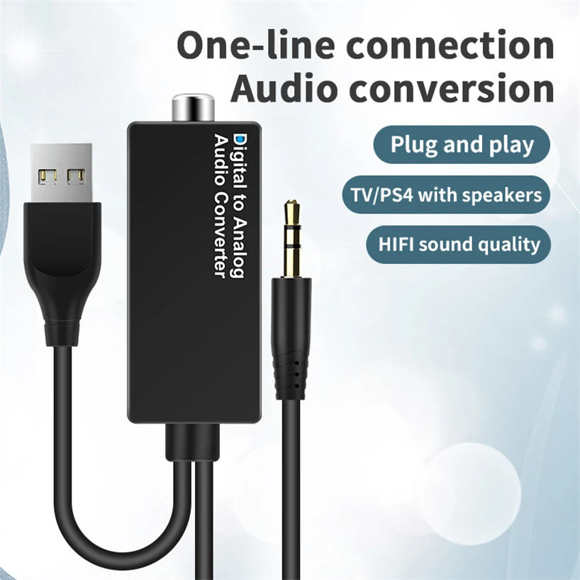 D15 192KHZ DAC Digital To Analog Optical Fiber Coaxial Audio Converter 3.5mm USB Decoder Adapter For Smart TV Set-top Box HiFi