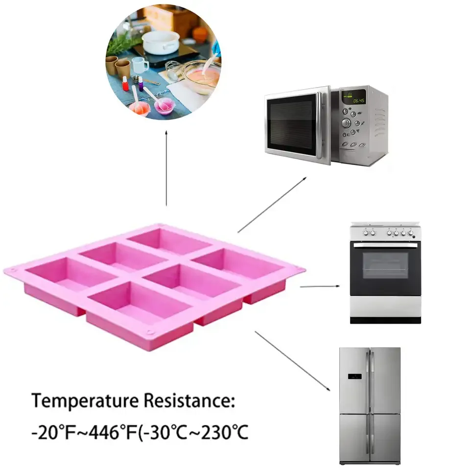 Manufacturers self-made process custom rectangular silica gel mold hand-designed silica gel mini soap mold