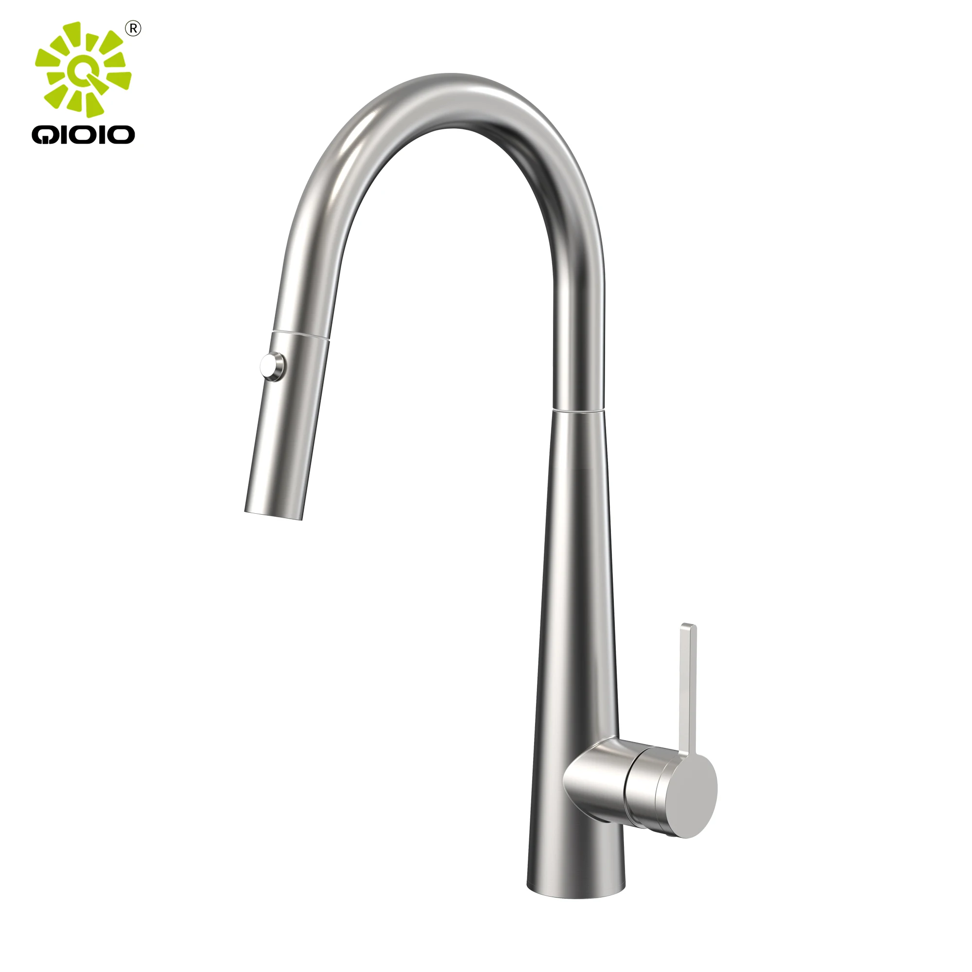 inox  handle pull out kitchen faucet 304 ss watermark kitchen mixer goose neck golden tapware sink mixers