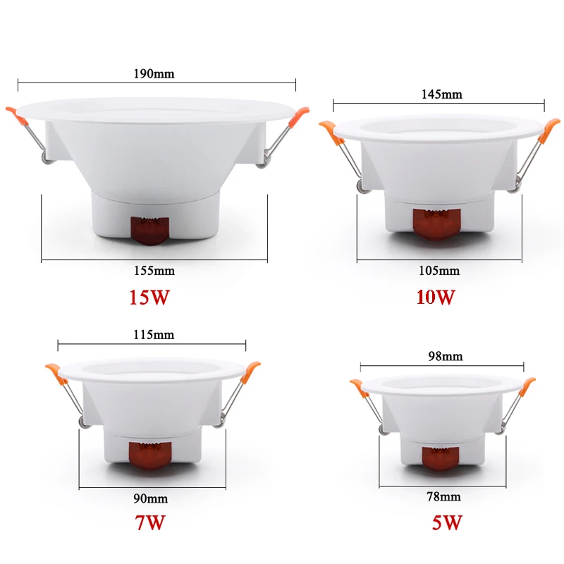 Tuya Smart LED Downlight RGBW Dimmable Lamp Modern 5W 7W 10W 15W Ceiling Spot Lighting Indoor Bluetooth WiFi Warm White RGB