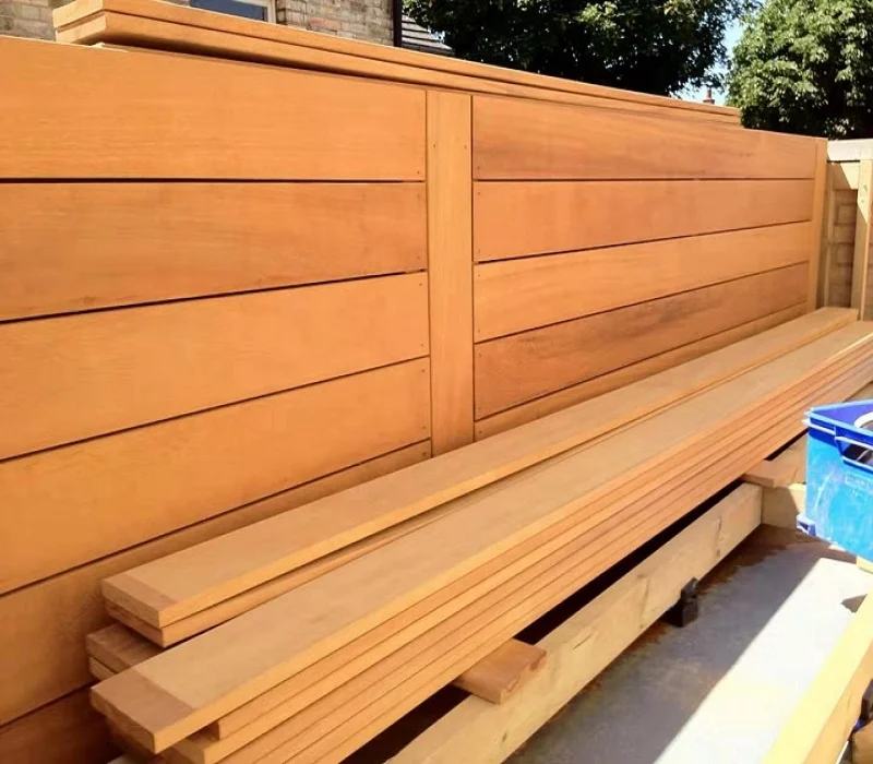 wholesale Pregroove golden teak timber decking