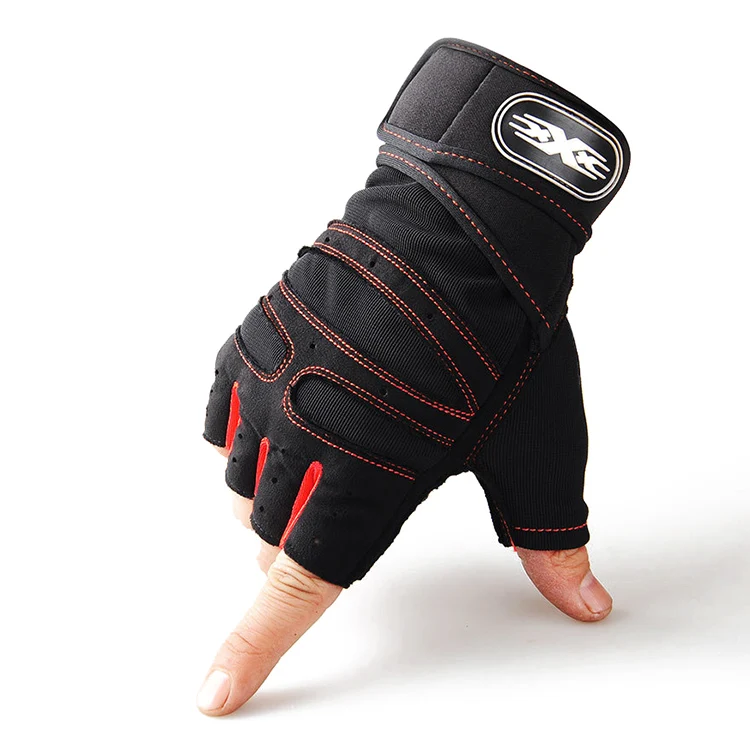 Fitness training gloves weight lifting gloves sport gym half-finger gloves