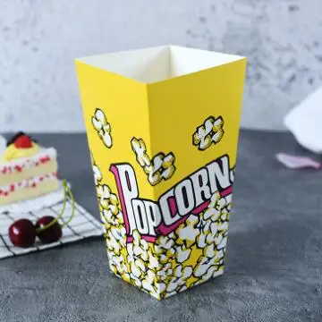 Wholesale Can Customize The Printed Pattern Of Popcorn Bucket Disposable Degradable Paper Popcorn Bucket
