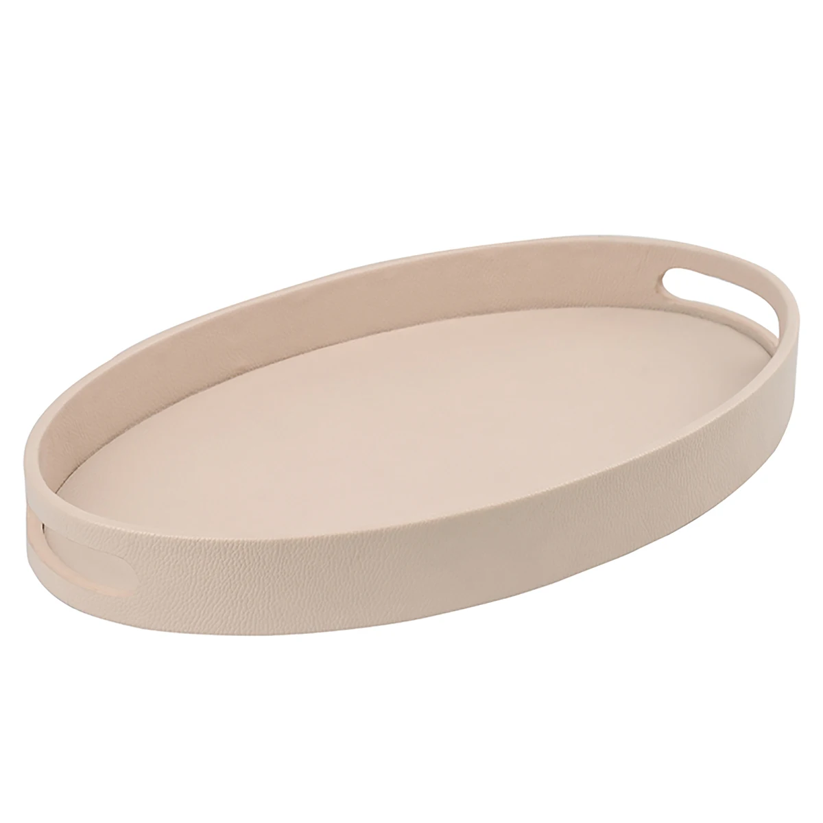 Non Slip nice Restaurant PU Leather Fast Food Serving Tray Wooden With SABER Certificate