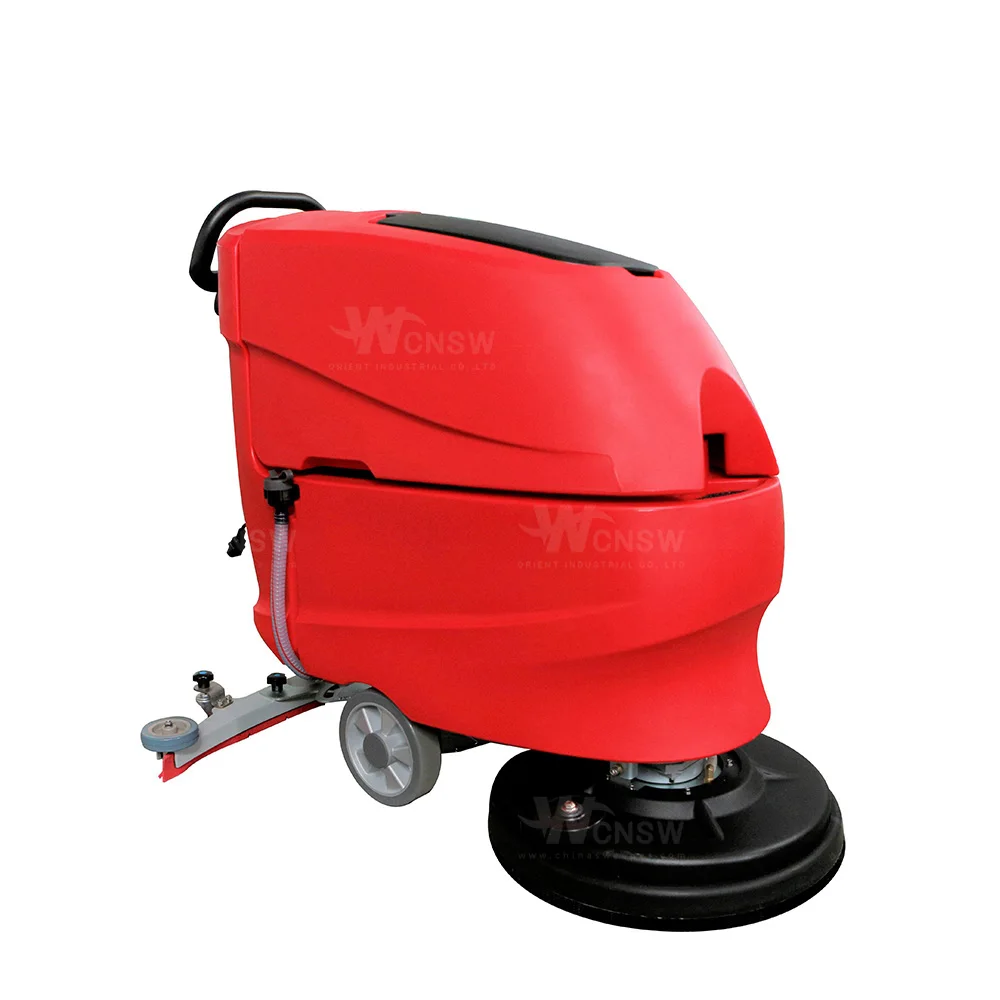 cable-type electric walk behind warehouse ceramic tile floor cleaning machine dust cleaner scrubber dryer