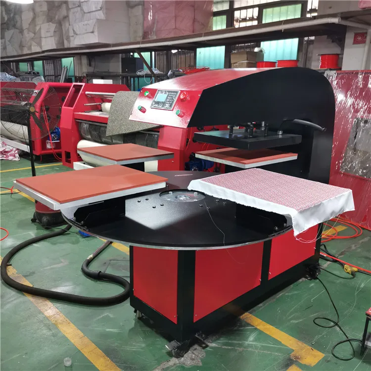 Multi Function High Efficiency Cheap Semi Automatic Four Station T Shirt Printing Heat Press Machine