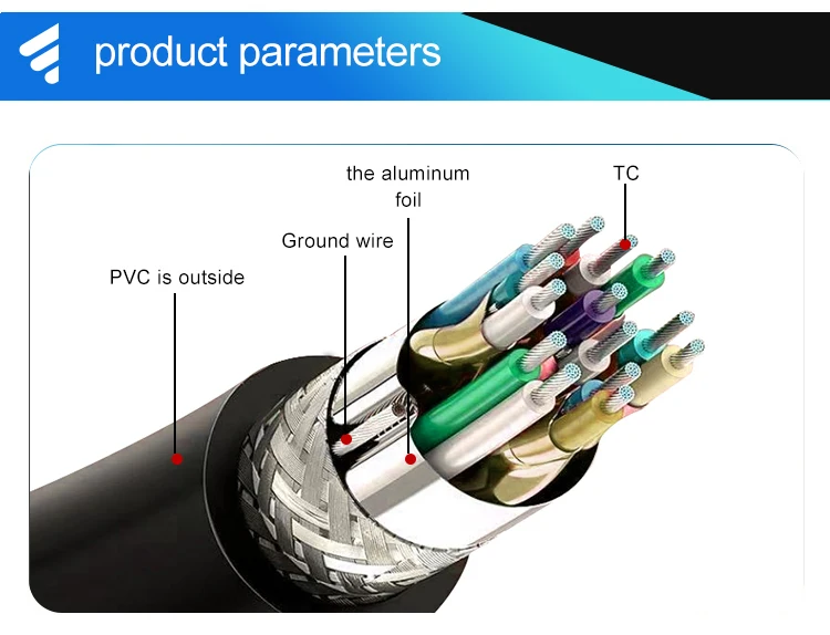 Tezy Low Price Slim 4K 60Hz Support 2V 3D HDR Ethernet HDMI Ultra Cord Laptop Black HDMI Cable