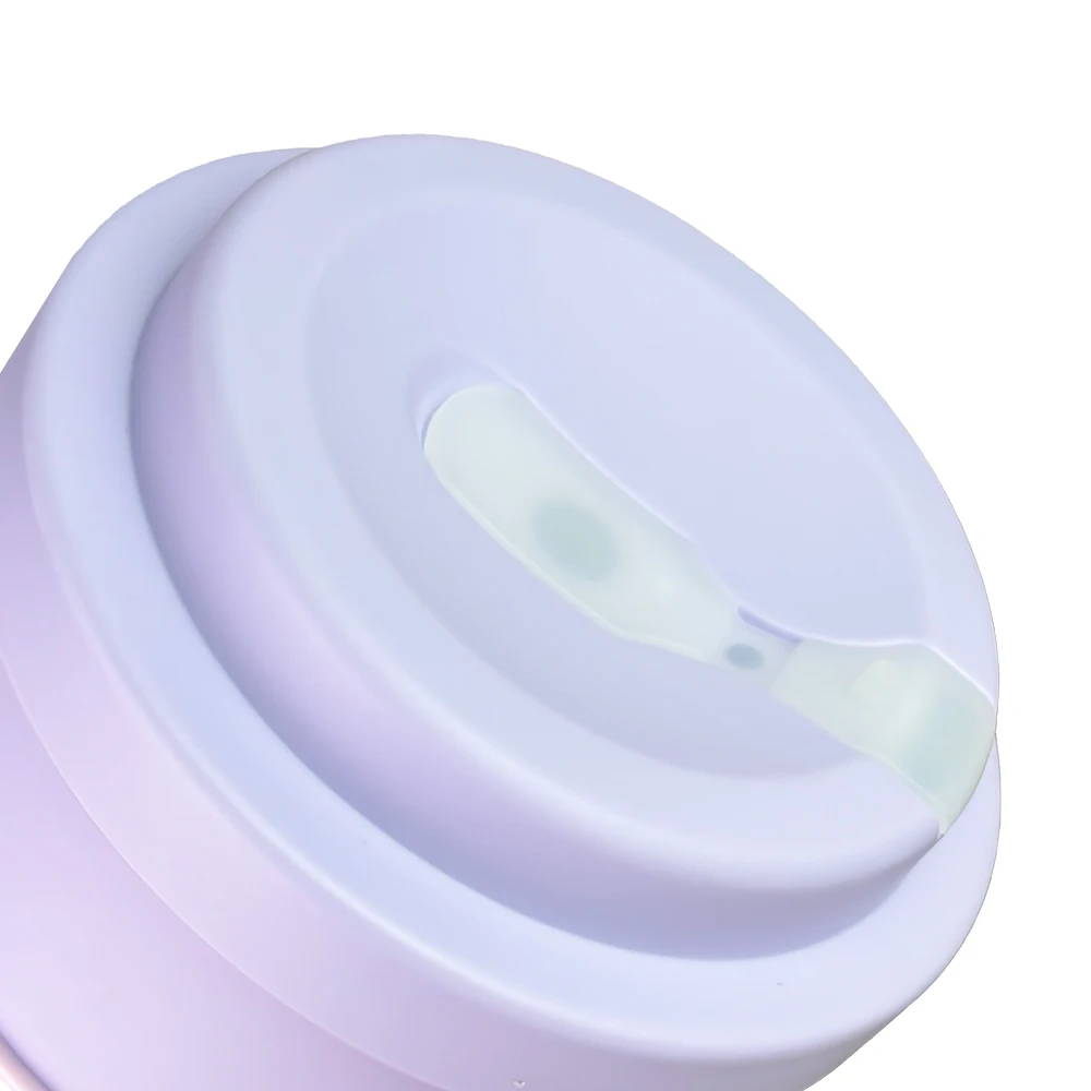 Hot sale 15OZ Travel Mug biodegradable screw on lid & anti-scald Sleeve reusable coffee mugs cup with sip&straw lid drink hole