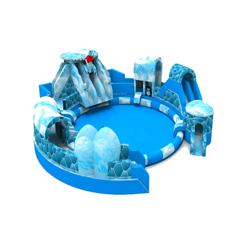 commercial mobile ice snow inflatable water park waterpark for summer outdoor inflatable park for sale