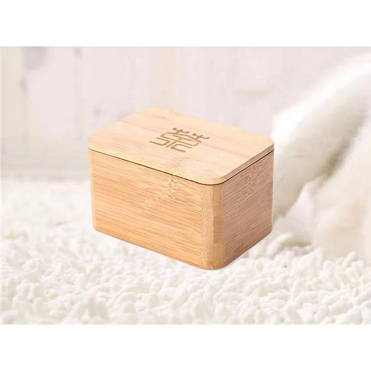 Wholesale custom logo size bamboo candy box with cover, tea set gift box, holiday candy home decoration box