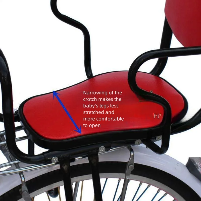 Large Electric Bicycle Accessories Child Safety Seat Thickened Rear Baby Seat with Windproof Cotton Canopy