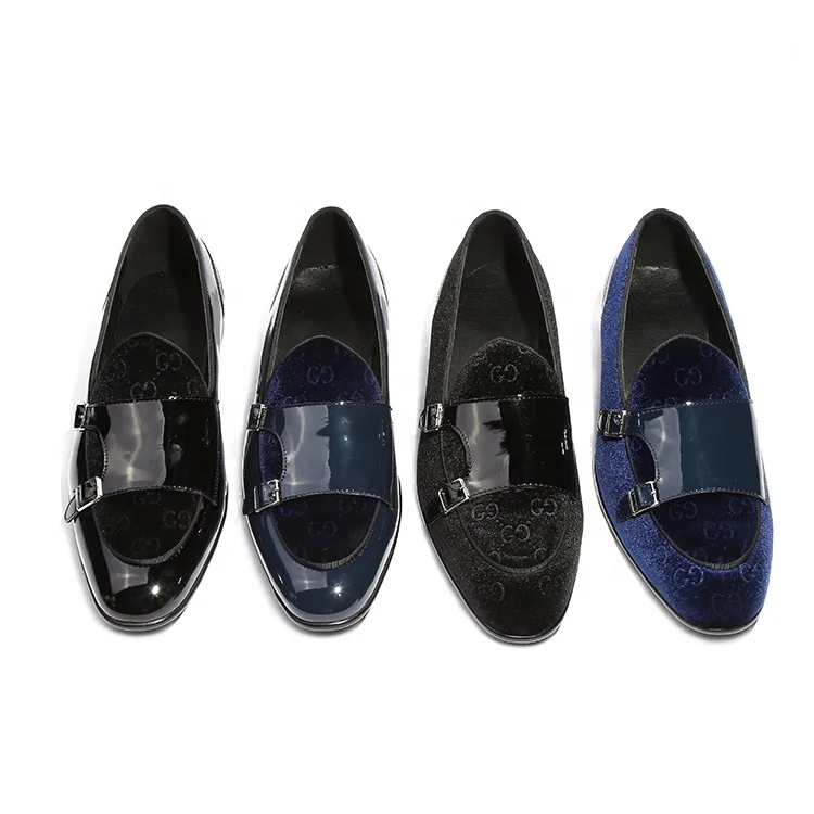 
2019 New fashion trend hard-wearing dress shoes leather with buckle strap 