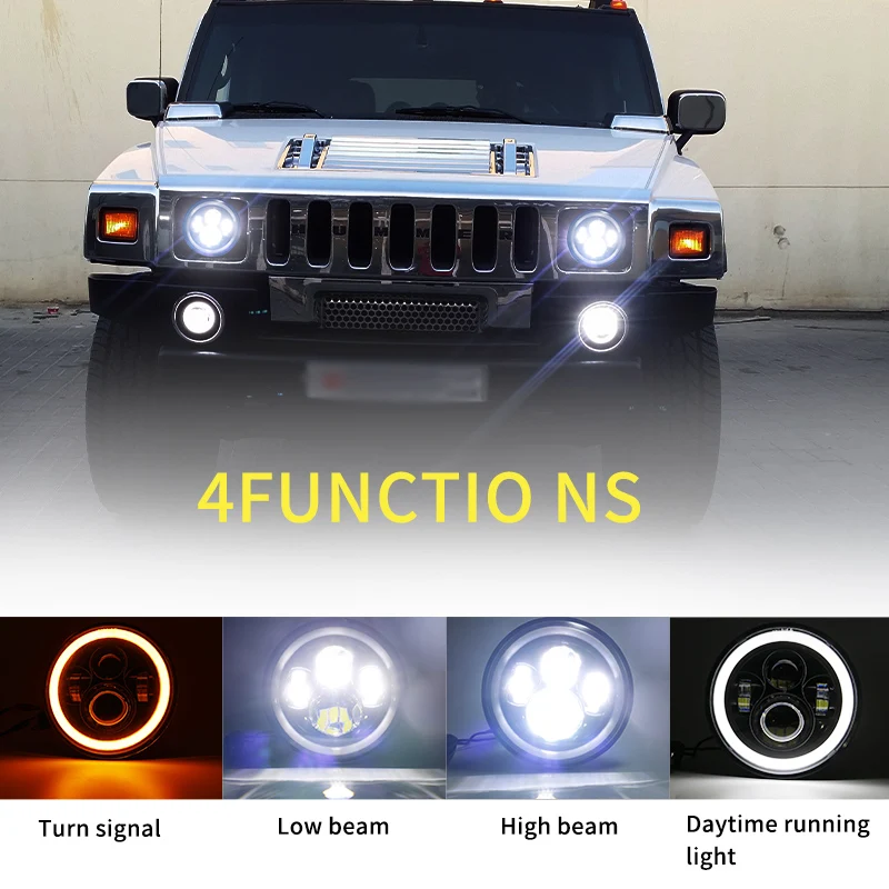 Car Led 7 inch Led Headlight For Lada Niva 4X4 Uaz Hunter For Land Rover Defender for Nissan Patrol Y60 For Mazda Miata MX5