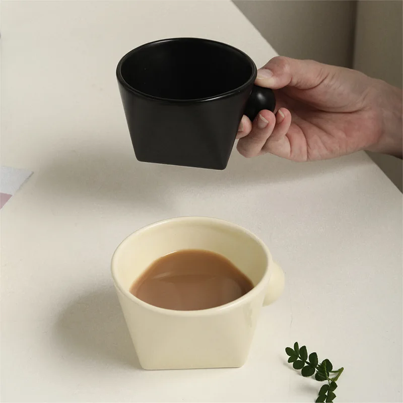 New custom print 190ml plain thick gifts porcelain gifts cup reusable espresso ceramic coffee mug for office/home