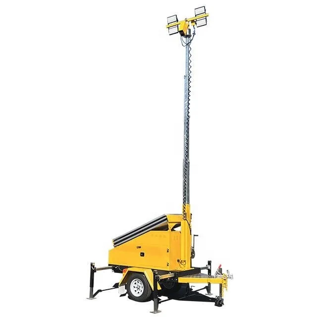 400-1000W Hybrid lithium battery  SOLAR LIGHT TOWER diesel or gasoline generator backup power