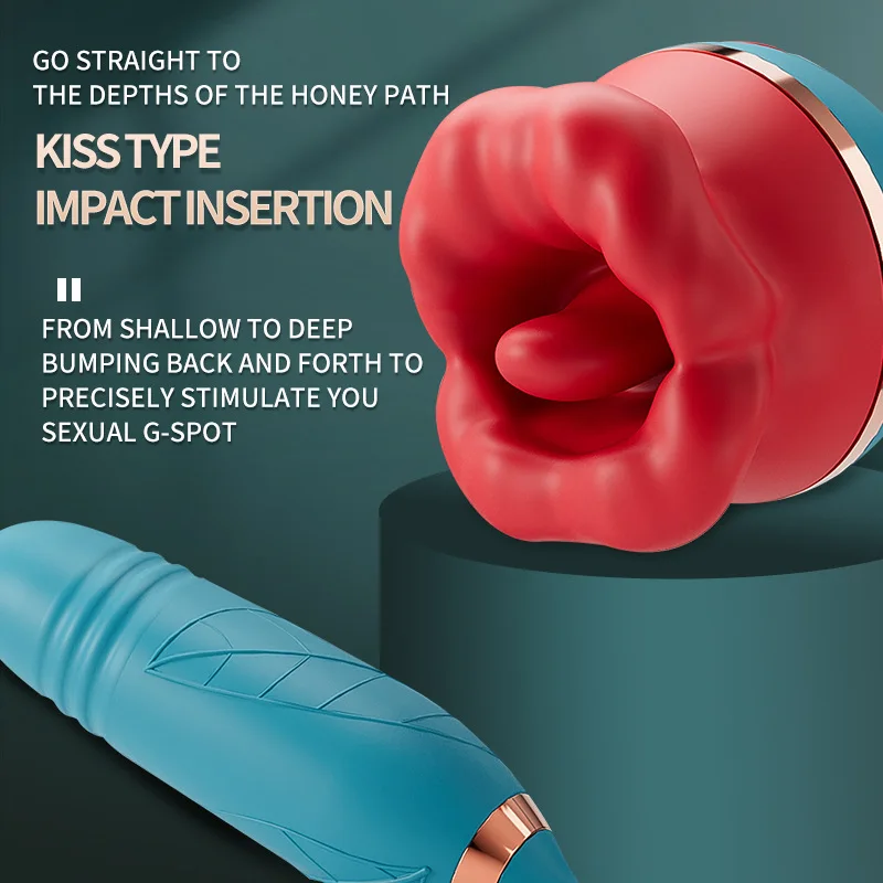women vaginal massage adult sex toys 2 in 1 thrusting and mouth licking vibrator for clitoral masturbation