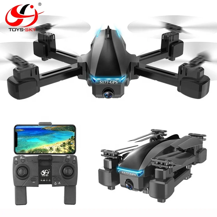  S177 оптическим позиционированием Wi-Fi FPV удержания высоты трефом жест регулируемых складной Дрон 1080 HD Quadcopter камера 2