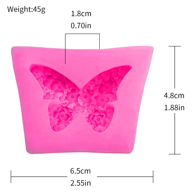 Kaijie 3D Mini Relief Butterfly Silicone Mold DIY Candle Handmade Soap Resin Decorative Craft Casting Mold