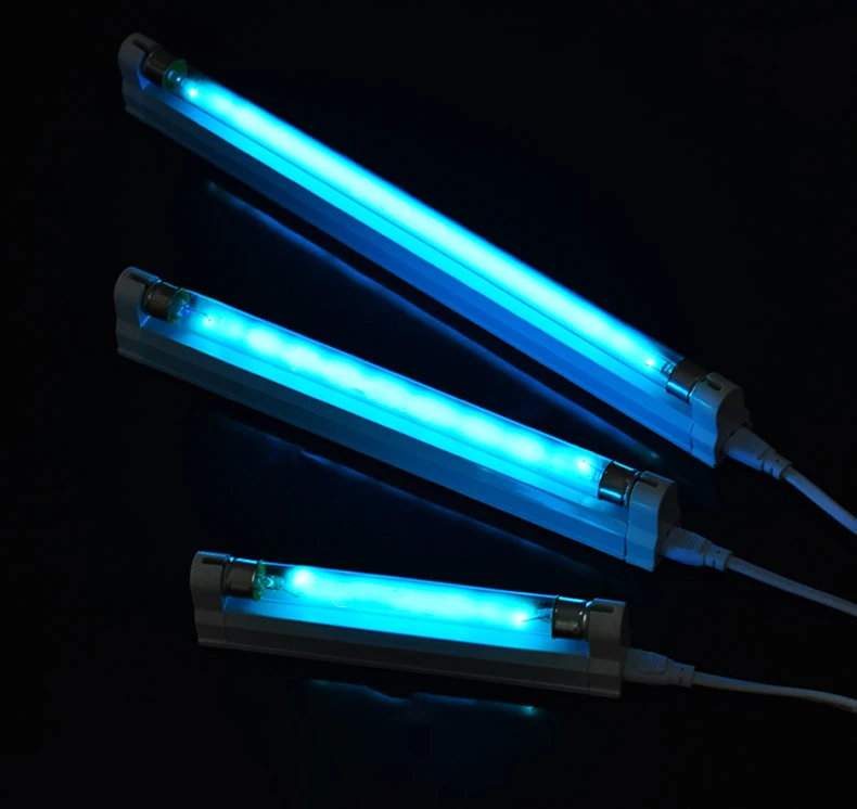  UV-C кварцевая трубка 220V 110V 8W 6W UVC бактерицидные лампы без озона T5 трубки ультрафиолетового света с выключатель питания кабель и 5ft
