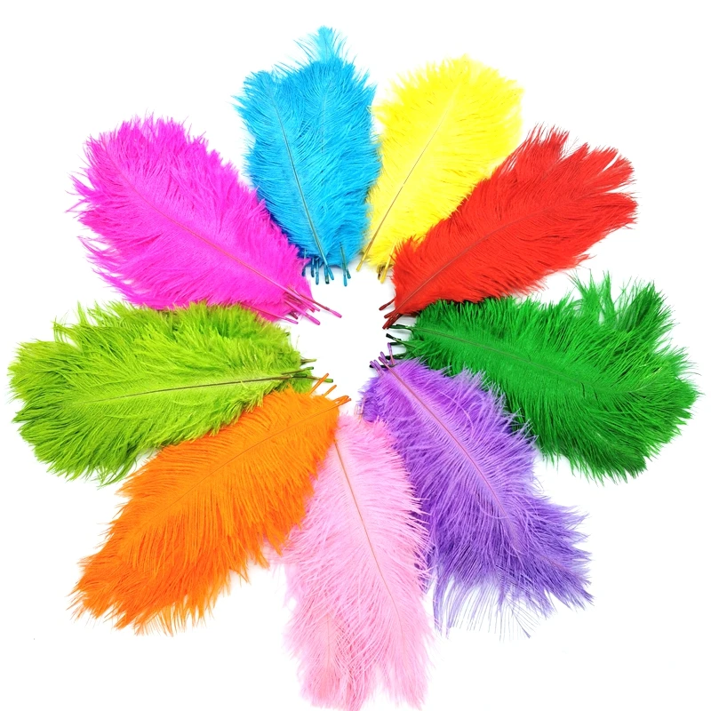 Hot selling 20-25cm Ostrich Feathers  Coloured Ostrich Feathers Pheasant  Feathers